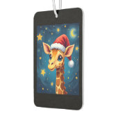 Christmas Giraffe Santa Hat Starry Night Holiday L Autolufterfrischer (Links)