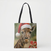 Christmas Giraffe With Holiday Gift Tasche (Vorderseite)