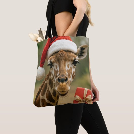 Christmas Giraffe With Holiday Gift Tasche (Von Nahem)