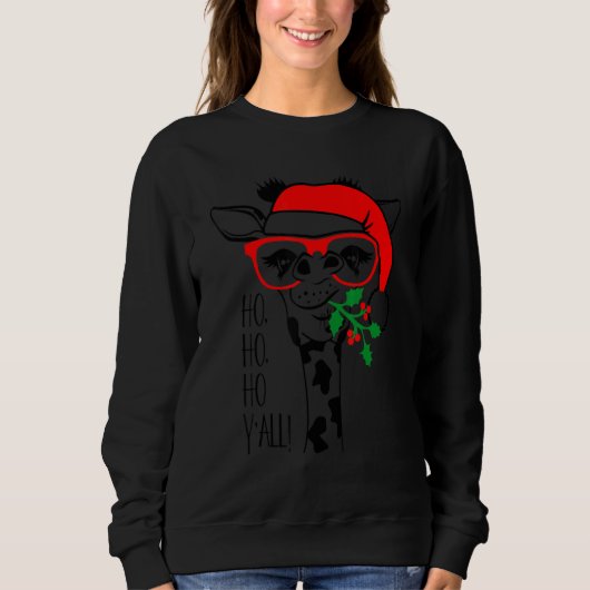 Christmas Giraffe Xmas Party Giraffe  Men Women Ki Sweatshirt (Vorderseite)