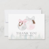 Christmas Girl Baby Dusche Danke Karte (Vorderseite)