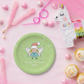 Christmas Girl Butterfly Pappteller (Party)