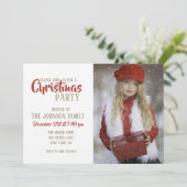 Christmas Girl Einladung (Stehend Vorderseite)