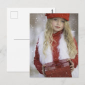 Christmas Girl Postkarte (Vorne/Hinten)