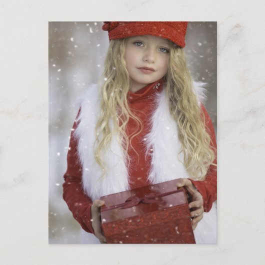 Christmas Girl Postkarte (Vorderseite)