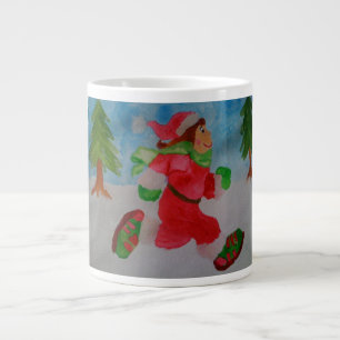 CHRISTMAS GIRL RUNNER JUMBO COFFEE TASSE