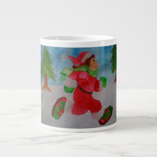 CHRISTMAS GIRL RUNNER JUMBO COFFEE TASSE