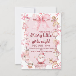 Christmas girls night party invitation einladung