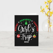 Christmas Girls Trip 2025 Weekend Vacation Matchin Karte (Gelbe Blume)