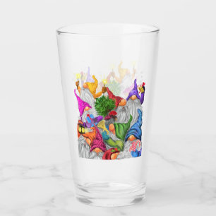 Christmas Glass Happy Gnomes Party Glas