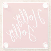 Christmas Glass Untersetzer Red Holly Jolly (Rückseite)