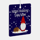 Christmas gnome and hedgehog tree Ornament (Vorderseite Rechts)