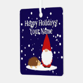 Christmas gnome and hedgehog tree Ornament (Vorderseite links)