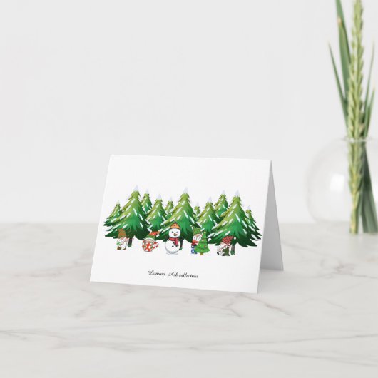 Christmas Gnome Card Dankeskarte (Vorderseite)