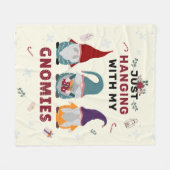 Christmas Gnome Family Niedlich Fleecedecke (Vorderseite (Horizontal))