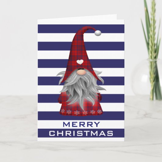 Christmas Gnome Feiertagskarte (Vorderseite)