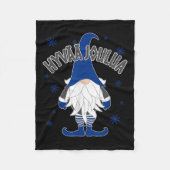 Christmas Gnome Finnish Scandinavian Tomte Finland Fleecedecke (Vorderseite)