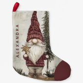 Christmas Gnome for the Holidays Custom Name Kleiner Weihnachtsstrumpf (Vorderseite)