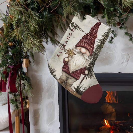 Christmas Gnome for the Holidays Custom Name Kleiner Weihnachtsstrumpf