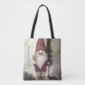 Christmas Gnome for the Holidays Custom Name Tasche (Vorderseite)