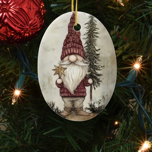 Christmas Gnome for the Holidays Keramik Ornament