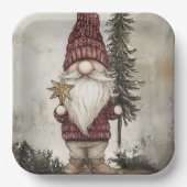Christmas Gnome for the Holidays Pappteller (Vorderseite)