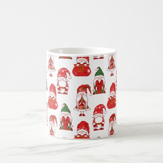 Christmas Gnome Gift & Sack Pattern Kaffeetasse (Mittel)