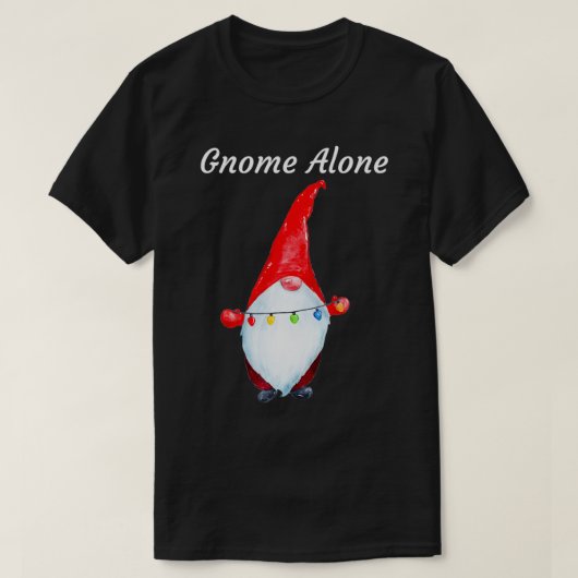 Christmas Gnome Gnome Alone T-Shirt (Design vorne)