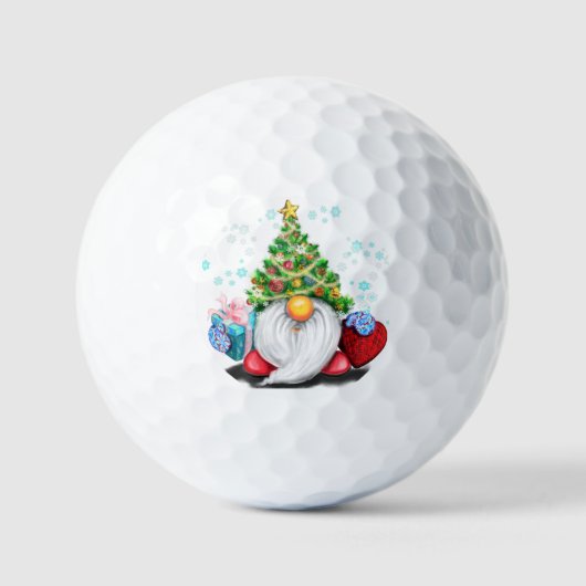 Christmas Gnome Golf Balls Golfball (Vorderseite)