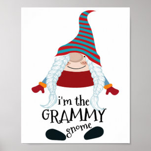 Christmas Gnome Grammy Family Group Poster