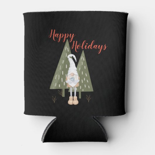 Christmas Gnome Happy Holidays Dosenkühler (Vorderseite)