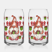 Christmas Gnome Holding Gift | Festive Dosenglas (Links)