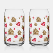 Christmas Gnome Holding Gingerbread Men, Festive Dosenglas (Vorderseite)