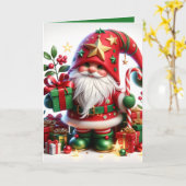 "Christmas Gnome" individuell anpassbar Karte (Gelbe Blume)