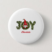 Christmas Gnome Joy Red Green White Button (Vorderseite)