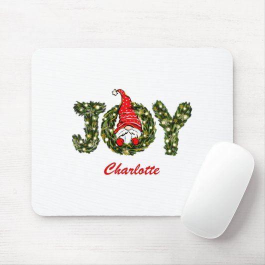 Christmas Gnome Joy Red Green White  Mousepad (Mit Mouse)