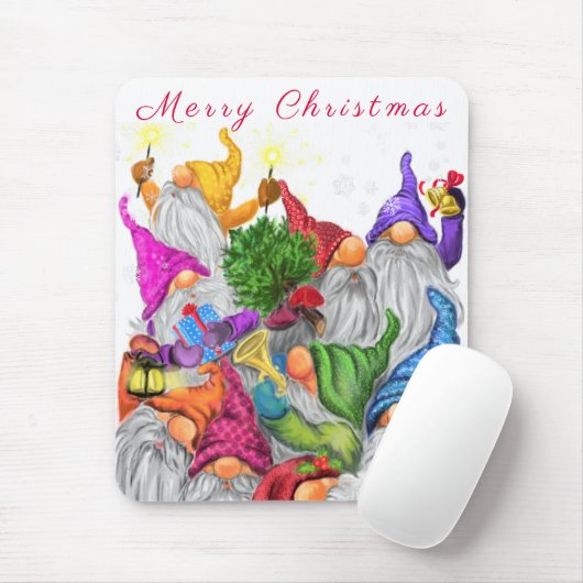 Christmas Gnome Mouse Pad Mousepad (Mit Mouse)