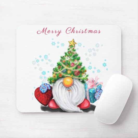 Christmas Gnome Mouse Pad Mousepad (Mit Mouse)