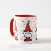 Christmas Gnome Mug With RED accents Tasse (Vorderseite Links)
