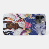 Christmas Gnome Music Band Funny iPhone Case (Rückseite (Horizontal))