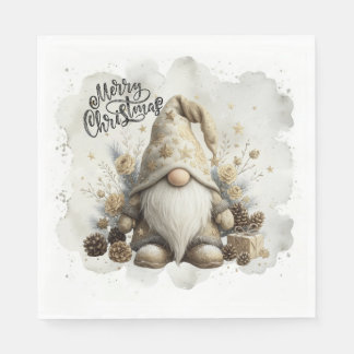 Christmas Gnome Napkins Serviette