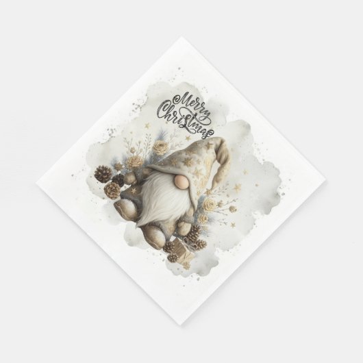 Christmas Gnome Napkins Serviette (Ecke)