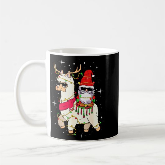 Christmas Gnome On Llama, Cute Alpaca Chanukah Chr Kaffeetasse (Links)