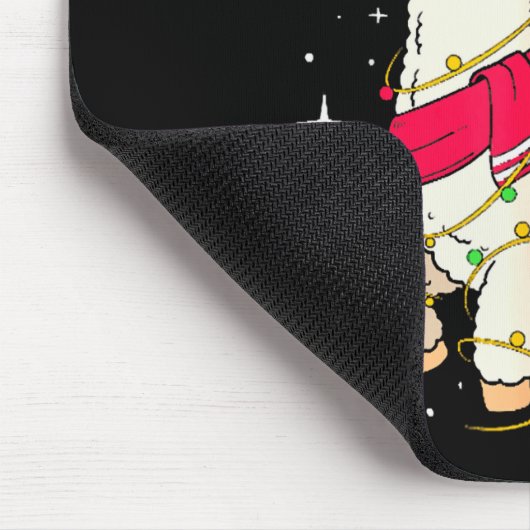 Christmas Gnome On Llama, Cute Alpaca Chanukah Chr Mousepad (Ecke)