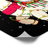 Christmas Gnome On Llama, Cute Alpaca Chanukah Chr Poster (Ecke)