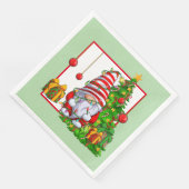Christmas Gnome Paper Napkin Serviette (Ecke)