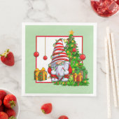 Christmas Gnome Paper Napkin Serviette (Beispiel)