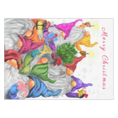 Christmas Gnome Party Funny Tableclout Tischdecke (Vorderseite (Horizontal))