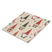Christmas Gnome Party Pattern Fliese (Seite)