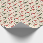 Christmas Gnome Party Pattern Geschenkpapier (Ecke)